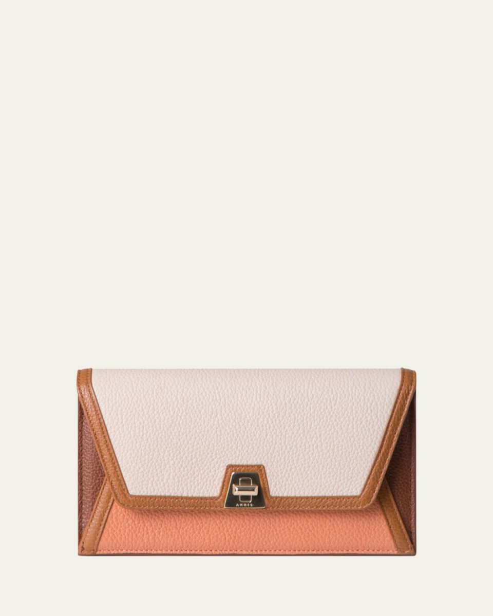 Anouk Envelope Flap Leather Wallet on Chain
